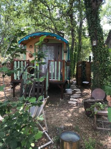 Villa la brindille Roulotte Tzigane de charme Saint-Paul-en-Forêt Esterno foto